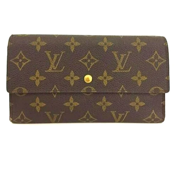 LOUIS VUITTON LEATHER LONG WALLET PORTE TRESOR INTERNATIONAL TRIFOLD GUC - Picture 1 of 9